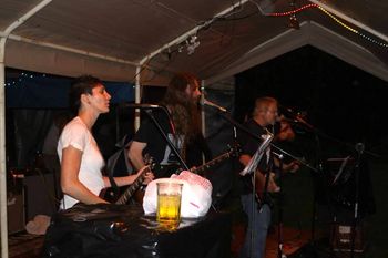 Jane Firkin, Casey Firkin and Jim Shelley live, 2013.
