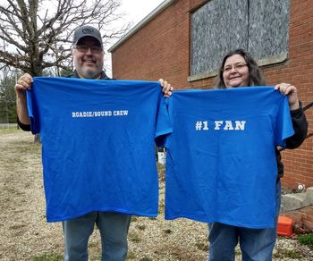 Mike & Shari Conatser, Indiana create Obed River Band T's for the Grimsley, Tn Concert
