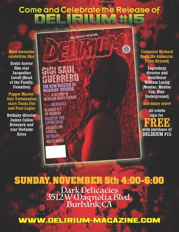 Delirium Magazin "15th Edition" Signing @ Dark Delicacies 2018
