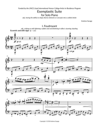 Esemplastic Suite - Solo Piano - Sheet Music (PDF)