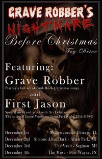 Grave Robber's Nightmare Before Christmas toy drive tour featuring First Jason