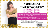 Meri Ziev "New Words", back by popular demand!