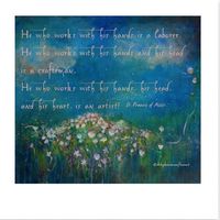 Moonflower Print with St Francis Quote