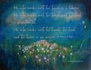 Moonflower with St Francis quote Giclee