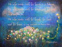 Moonflower with St Francis quote Giclee