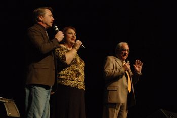 Greg Gabel fills in with the Singing Disciples.
