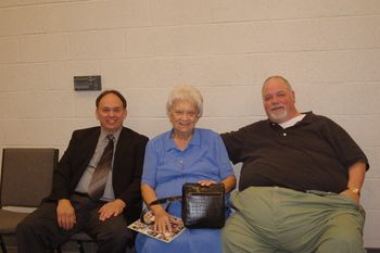 MAGMA Board Members Kevin Beckett and Martha Warren visit with Roy Warren.
