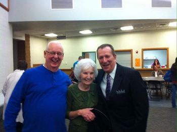 WMB's Rick Brown with his mother Velma and Claude Johnson
