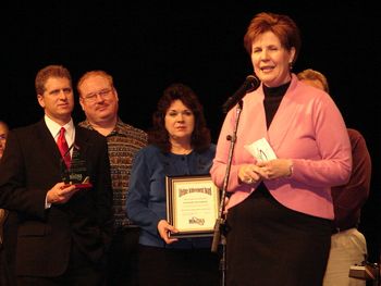 Ginger (Lester) Pitchers accepts the Lifetime Achievement Award.
