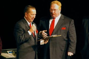 Gary O'Neal presents the LAA to Claude Johnson
