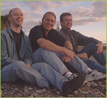 L-R: Jeff, Dan, Buzz - River album shoot (taken in Maine)
