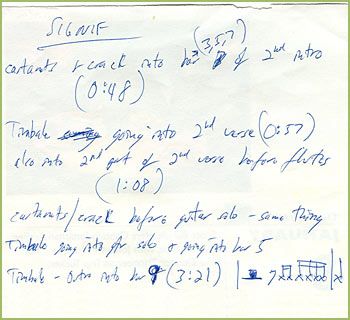 Jeff's notes for Significance percussion overdubs
