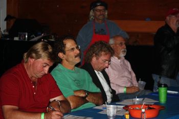 Mike Barris judging blues band competition
