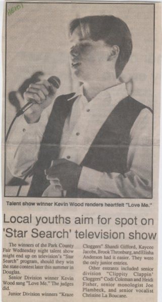 Blast from the Past Singing in High School at a talent contest

