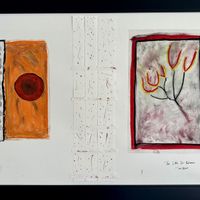 THE LITTLE IN-BETWEEN- an original Tim Grimm chalk and pastel triptych