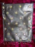 Black Leather Jewel Embellished 5x7 Bag w Long Handle  $15
