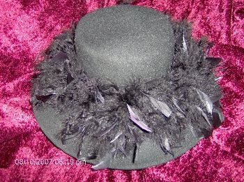 Black Wool Feather Hat $20
