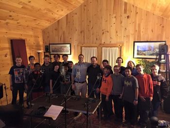 Philadelphia Boy's Choir in the studio PBC laying down some vocals for the new album!!!!
