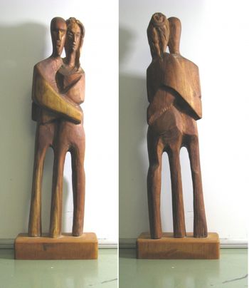 Couple Two - 2013 6.5 X 4 X 19.75" tall - Chinese Boxwood
