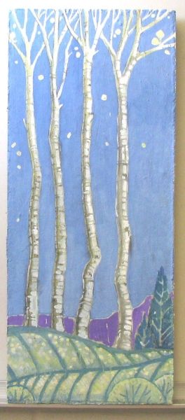 Aspens 9.5 X 22.125 inches - Oil on Canvas
