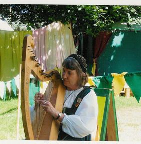 Carol Sharp Harp Renaissance fair at Richland Washington
