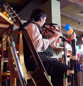 Dave Sharp on Irish Flute at MacCool's Irish restaurant for Brunch
