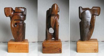 The Passageway - 2016 4.125 X 3.5 X 9" tall - Ironwood or Lignam Vitae.
