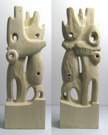 Big Hug 2015 6 X 4 X 18.125" tall - Tupelo wood
