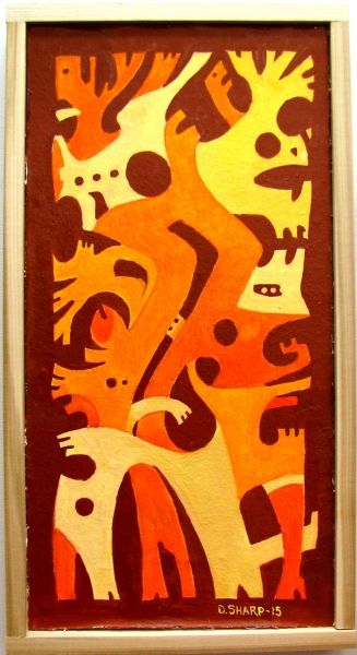 Jazz Glyph - 2015 12 X 24 inches - Oil on Canvas
