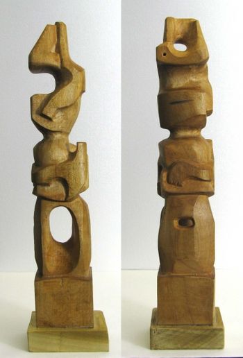 Babble - 2014 2.5 X 2.5 X 11.125" tall - Maple wood
