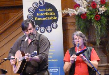 Interfaith Music Tribute 2014 Dave and Carol with many others at the Tabernacle in Salt Lake City
