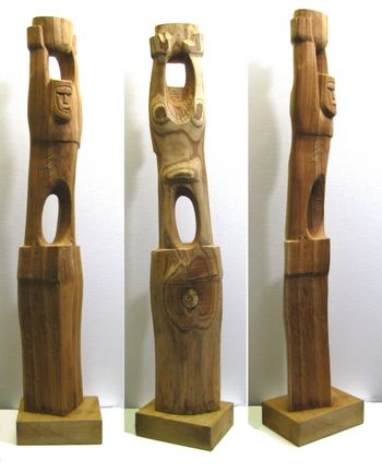 Boulder Toss - 2015 7 X 5.5 X 33.75" tall - Chinese Boxwood
