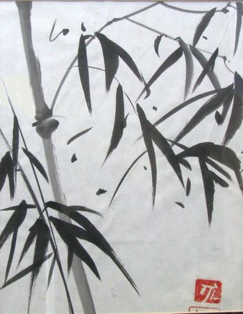 Bamboo Sumi-e or ink on Rice paper
