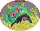 Crayon Monster Sticker