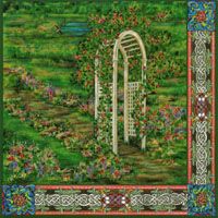 Tapestry II - In a Garden Green by Julia Lane & Fred Gosbee