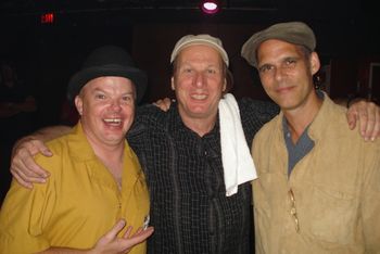 Great Bob Scott & I with Adrian Belew at Mod Club Theatre, Toronto after opening the show!
