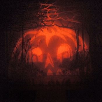 The opening image from Circle Theatre Company's production of THE LEGEND OF SLEEPY HOLLOW
