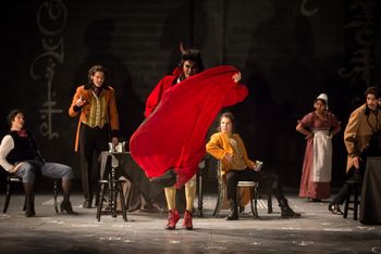 Christopher Cartmill's production of Goethe's Faust — Dance of the Devil Goethe's FAUST directed by Christopher Cartmill, set design by Bo Ra Kwan, costumes by Sarah Zinn and lighting design by Catherine Cusick — pictured Ensemble,  photo by Matt Pilsner
