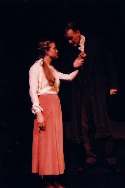 Faith and Isaiah Farewell Michelle Mueller and Christopher Cartmill in the 2003 production of Christopher Cartmill's THE WAY HOME, directed by Carol Svoboda
