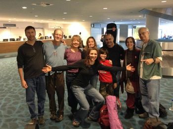 En route to Sivananda Ashram Bahamas for our programs! Back L->R: Dave Blessum, Tim Maher, Trish Miller, Jackie Janz, Mike Kashou, Holly Haebig, Dale Buegel; Front L->R: Ragani, Jaz
