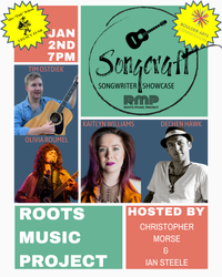 Songcraft: Songwriter Showcase feat. Christopher Morse, Tim Ostdiek, Kaitlyn Williams, Dechen Hawk, & Olivia Roumel