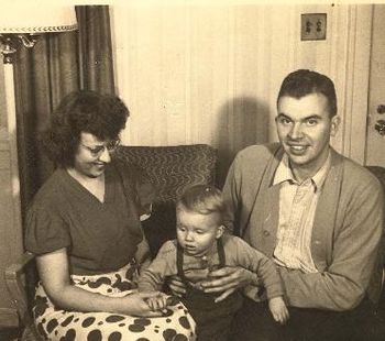 Mom and Dad, and Ricky, about 1950

