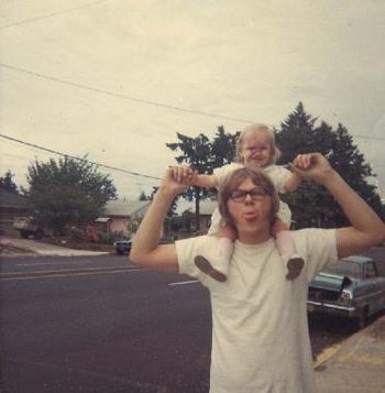 Stacey and her Dad, 1969
