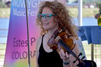 Becky Buller at at Snowygrass Festival July 2023
