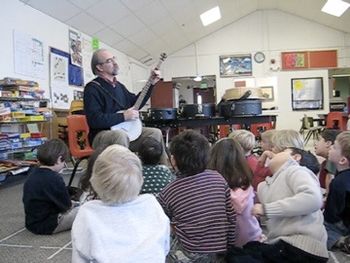 School concert 2008 I am often happiest leading a sing-along, especially with kids.
