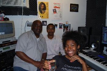 Cousin Doug Sistrunk, Le'Rell Ross and Chelsea Zachary at DES Studio Willingboro, NJ
