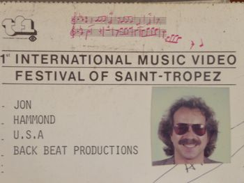 Jon Hammond badge in Saint-Tropez Internaional Music Video Festival

