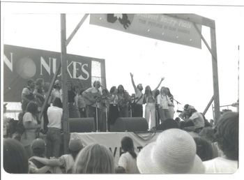 Demonstration to Convert Rocky Flats, 1981 (at mic) Peter Yarrow, (at mic) Kristin Lems and Fred Small

