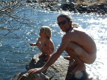 at the river naked
