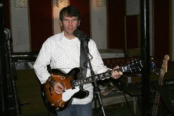 Rehearsal in the studio before laying down tracks November 2008.
